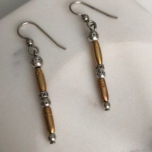 Gold and silver earrings